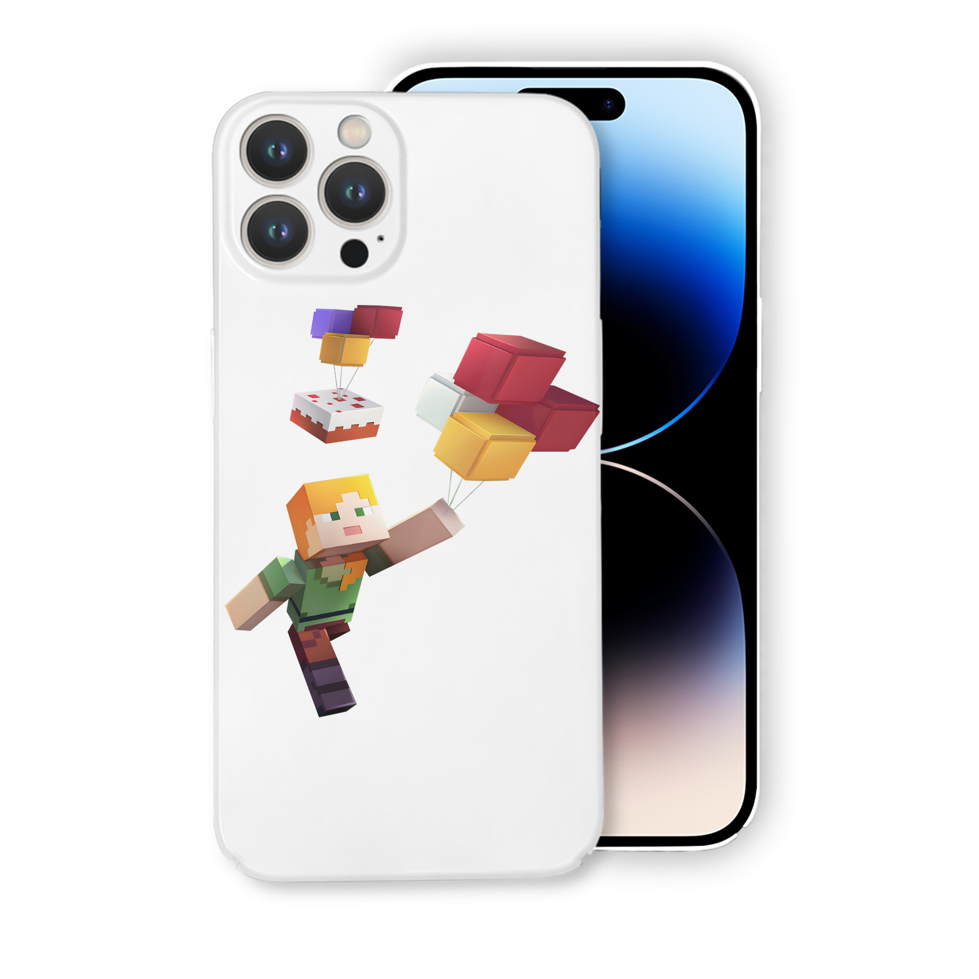 （画像用） マインクラフト ブロックの世界 Minecraft MC Block world 【iPhone 14シリーズ対応】ハードケース